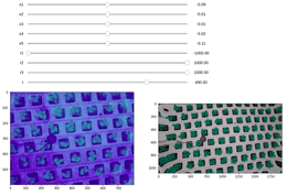 Visual tool for matrix parameters estimation